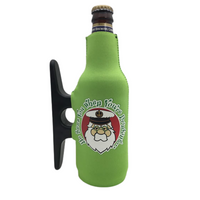 Santa He Sees You When You're Drinking CleatUS Cooler (Bottle)