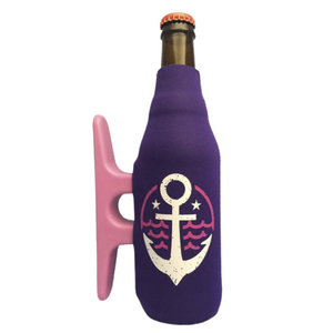 Pink & White Anchor CleatUS Cooler (Bottle)